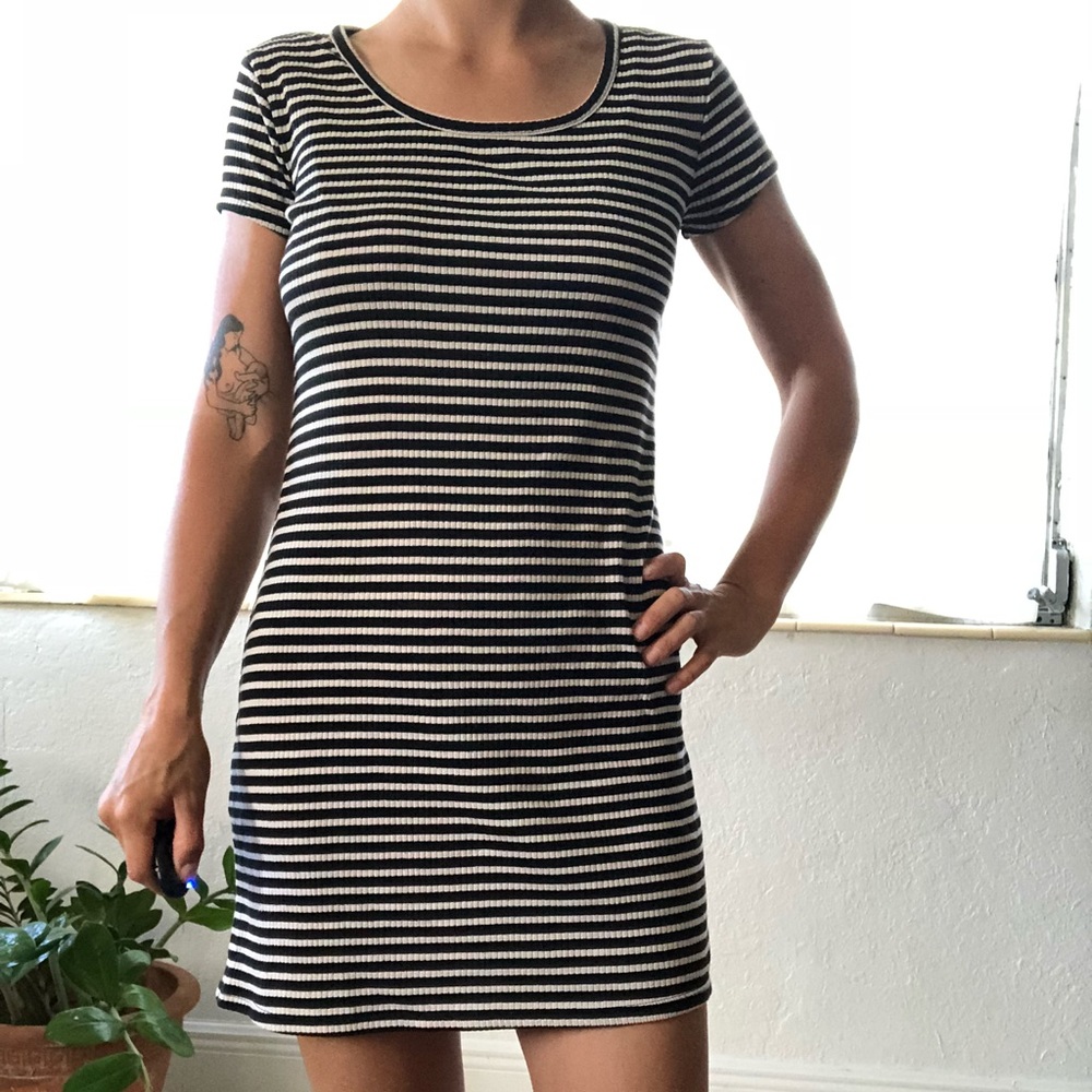 Striped cotton dress